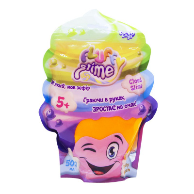 Слайм Fluffy Slime укр 500 г помаранчевий Dankotoys FLS-02-01U
