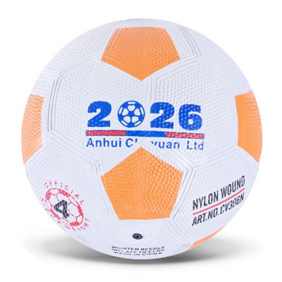 Мʼяч футбольний, гумовий, розмір 5, помаранчевий MIC FB24360