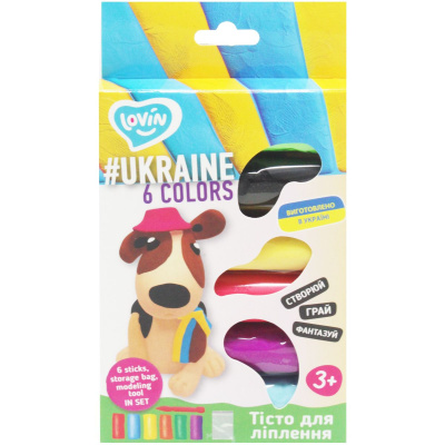 Тісто для ліплення #Ukraine Lovin 6 кольорів MiC 41171