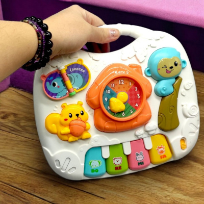Інтерактивний столик Музична грайка (укр), блакитний Wtoys W-05133
