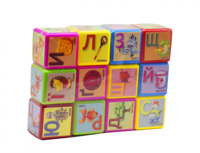 Кубики Абетка 12 штук, велика (укр) M.Toys 18231
