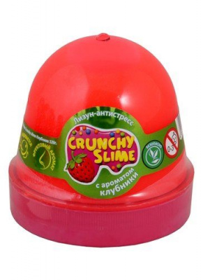 Лизун-антистрес Crunchy Slime: Полуниця 120 г Окто 80087