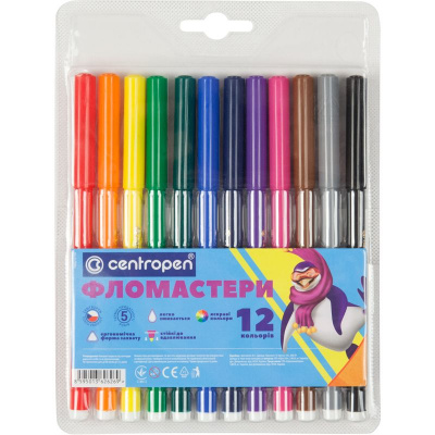 Фломастери 7790/12 ТП, набір 12 шт. Centropen 7790/12 ТП