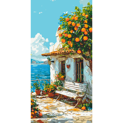 Картина за номерами "Італійський пейзаж" LW5115, 40х80 см