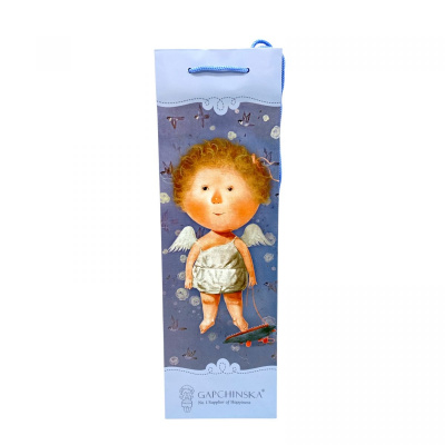 Пакет паперовий 11,5*37*8,5  БЛАКИТНИЙ Bourgeois 17327-17329