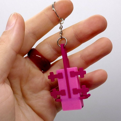 3D Брелоки MINECRAFT / МАЙНКРАФТ AXOLOTL/ АКСОЛОТЛЬ KEYCHAIN, 3D друк OYTOY 01004100