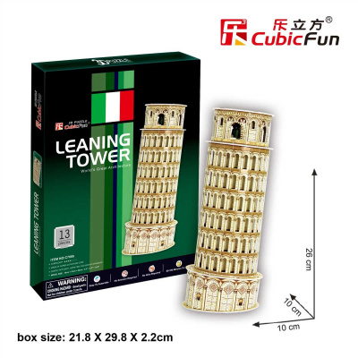 CubicFun Тривимірна головоломка-конструктор ПІЗАНСЬКА ВЕЖА серія міні Cubic Fun S3008h