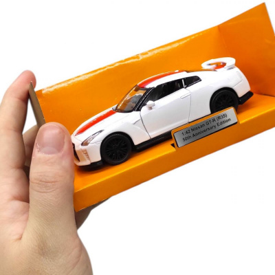 Машинка металева Nissan GT-R, БІЛИЙ Автопром 4353