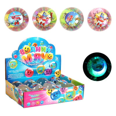 Мʼячик-стрибунець, з блискітками та підсвічуванням, 6,5 см MIC C65466