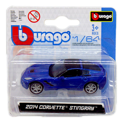 Машинка металева (колекційна) 2014 Corvette Stingray, синій Bburago 18-59000