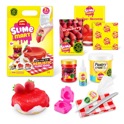 Ігровий набір зі слаймами SLIME MART серії Shopping Bag – ПОЛУНИЧНИЙ ЧИЗКЕЙК Slime Mart 15901A