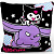 Подушка з принтом аніме Sanrio - Куромі (Kuromi), 30 см Kinder Toys 00387-1