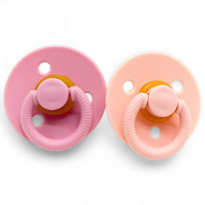 Набір латексних пустушок (6 міс+) фуксія+ Mega Zayka №0518