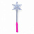 Чарівна паличка Сніжинка (38 см), прозора з рожевою ручкою MIC KA-23-722