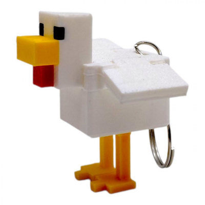 3D Брелоки MINECRAFT / МАЙНКРАФТ CHICKEN/ КУРКА KEYCHAIN, 3D друк OYTOY 01009100