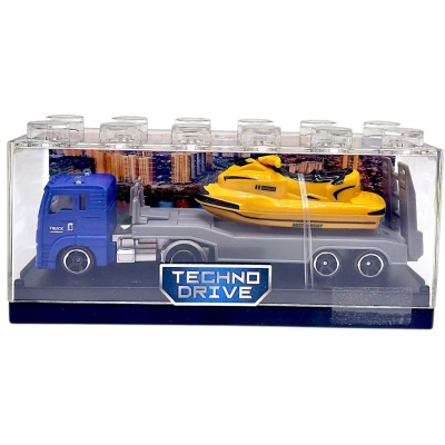 Модель – ВАНТАЖІВКА З МОТОРНИМ ЧОВНОМ (СИНЯ) TechnoDrive 250424CG
