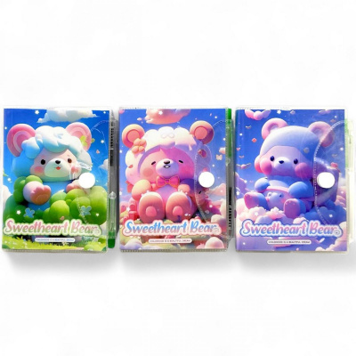 Блокнот з ручкою Ведмедик-3D 9,5х11,5 см (мікс видів) MIC 8810-1ЛК