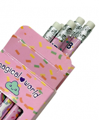 Набір олівців HB 12шт. в упаковці, МІКС ВИДІВ Magical world 7004