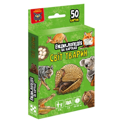 Енциклопедія на картках Світ тварин Vladi Toys VT6002-01