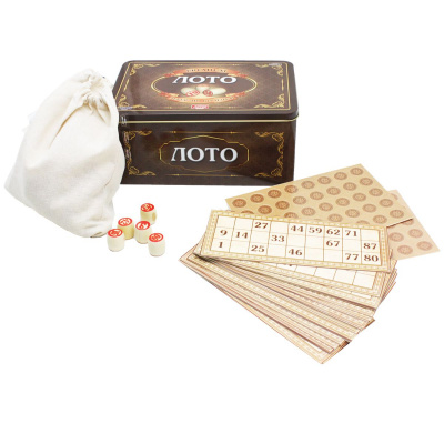 Лото з деревʼяними бочонками Premium (банка XL) Artos games 21212