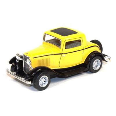 Машинка металева Ford 3-window coupe 1932, жовтий Kinsmart KT5451W