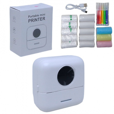 Термопринтер Tiny Print (чорно-білий колір друку), білий MIC C64259