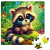 Пазли De.tail. Єнот з метеликами 64 деталі Vladi Toys DT1234-12