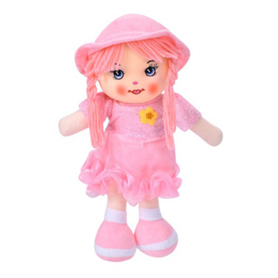 Дитяча іграшкова лялька YG0009(Light-Pink) 33 см, м'яка набивна, петелька