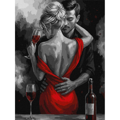 Картина за номерами "Червоне кохання" ©art_selena_ua KHO8697, 30х40 см