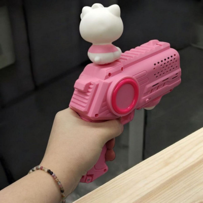 Пістолет з мильними бульбашками аніме Санріо Хеллоу Кітті підсвічування, фігурка героя, пляшечка з мильним розчином MIC 7780A