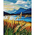 Алмазна мозаїка "Гірський пейзаж з водоймою" DBS1266, 40х50 см