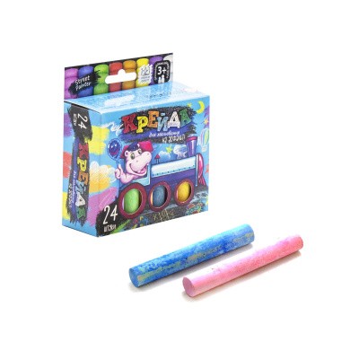 Крейда для малювання на асфальті, 24 штуки (укр) Dankotoys MEL-02-05U