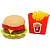 Ігровий набір Гамбургер + картопля фрі Kinderway KW 100-012