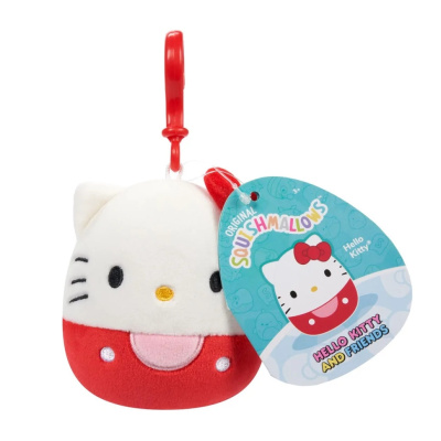 Дитяча м'яка іграшка на кліпсі серії "Хелоу Кітті" Хелоу Киті Squishmallows SQSN00270, 9 см