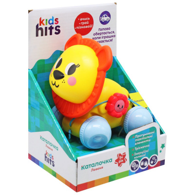 Іграшка-каталка Левеня з тактильними елементами Kids hits KH22/002