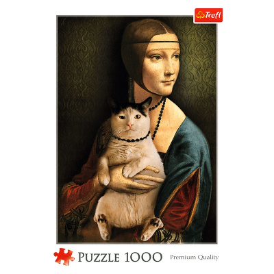 Пазли Дама з котом, 1000 елементів Trefl 10663