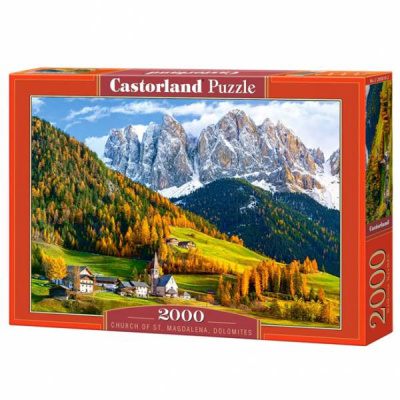 Пазли Церква Святої Магдалени, Доломіти, Church of St. Magdalena, Dolomites, 2000 ел Castorland C-200610