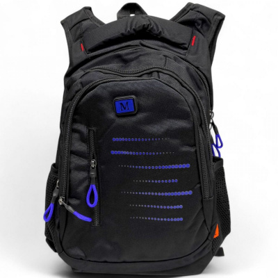 Рюкзак шкільний, 30х43х15 см (ЧОРНИЙ З СИНІМ) MIC C72797