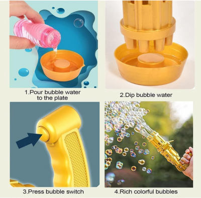 Генератор мильних бульбашок Bubble Gun Blaster "Кулемет" Bambi BB-04893