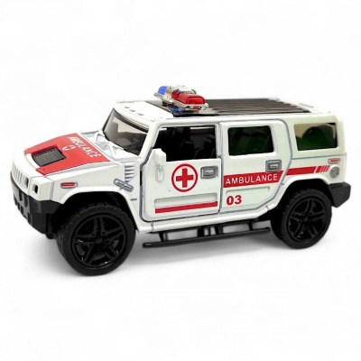 Машинка металева АВТОПРОМ. HUMMER (швидка допомога) Автопром AP74124