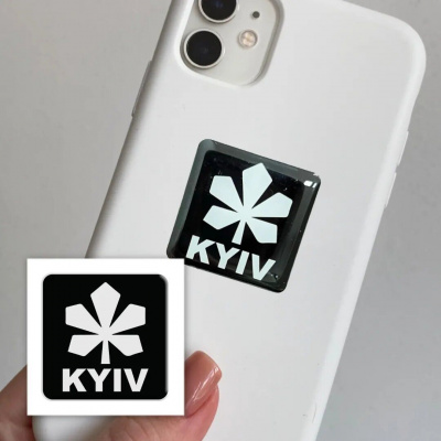 3D стікер Kyiv Black (ціна за 1 шт) Tattooshka SX-123