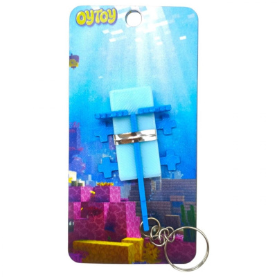 Брелок #D друк Minecraft Axolotl/ Аксолотль, Синій OYTOY 1004030