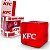 Сквіш антистрес Кубик льоду 5 см KFC MIC 712448