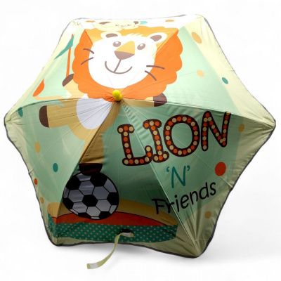 Парасолька тростина, поглиблений купол, світовідбиваючі смужки, свисток; висота - 66 см, діаметр купола - 77 см (ЖОВТА) MIC C68654