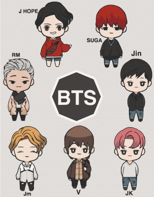 Картина за номерами. Art Craft LOL BTS 40х50 см 10275-AC