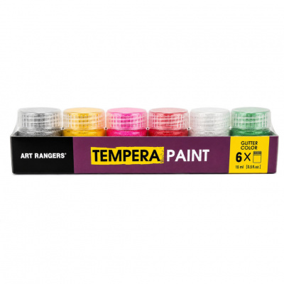 Набір фарб TEMPERA Glitter Art Rangers PT24.06015.A водорозчинні, 6 кольорів, 15 мл