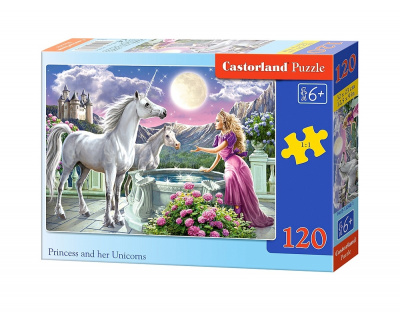 Пазли Принцеса і єдинороги, 120 ел Castorland В-13098