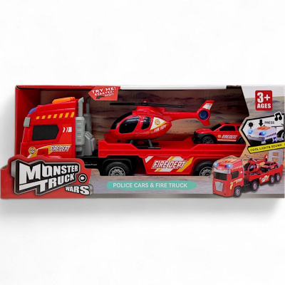 Машинка-автовоз на батарейках (36 см) Fire Dept MIC 5527-2