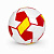 Мʼяч футбольний №5 PVC 320 г (ЧЕРВОНО-ЖОВТИЙ) MIC BT-FB-0337