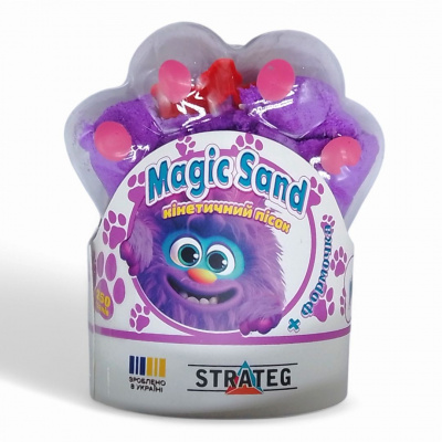 Кінетичний пісок Magic Sand. Лапка, 250 г (фіолетовий) Strateg 39407